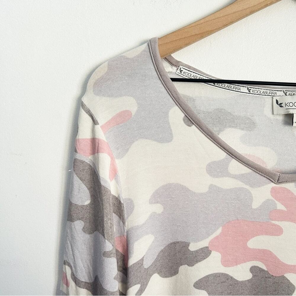 Koolaburra by UGG Army Print Lounge Top Pink Purple Size M - Picture 3 of 9